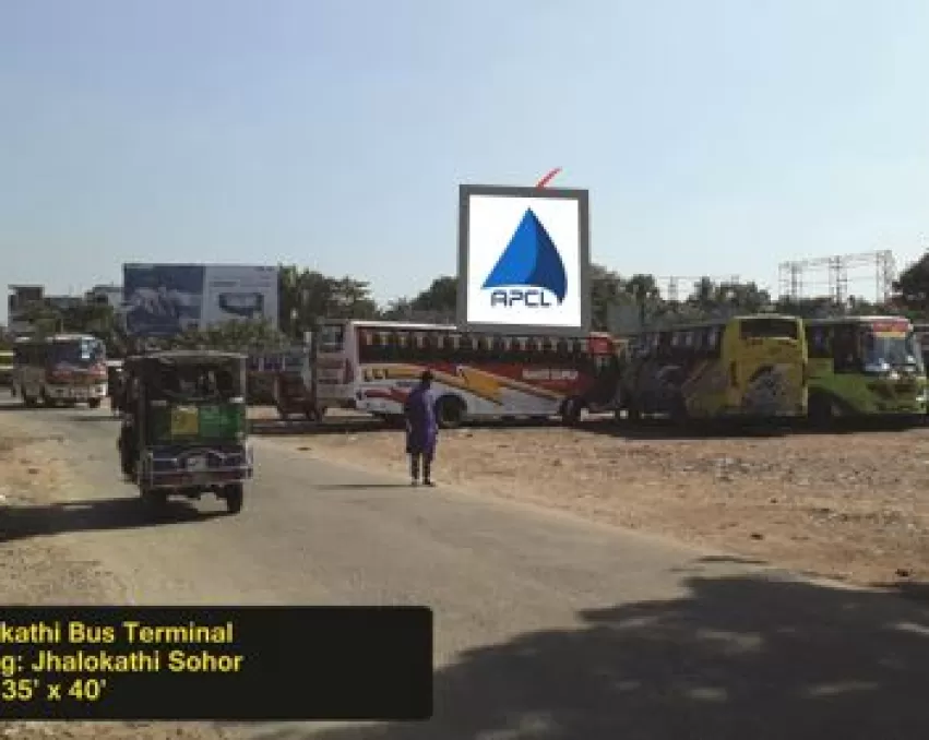 Billboard at Bus terminal, Jhalokathi, Barishal